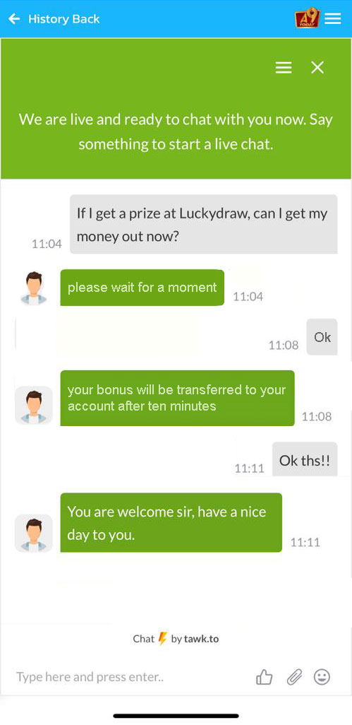 a9today Casino chat with customer service