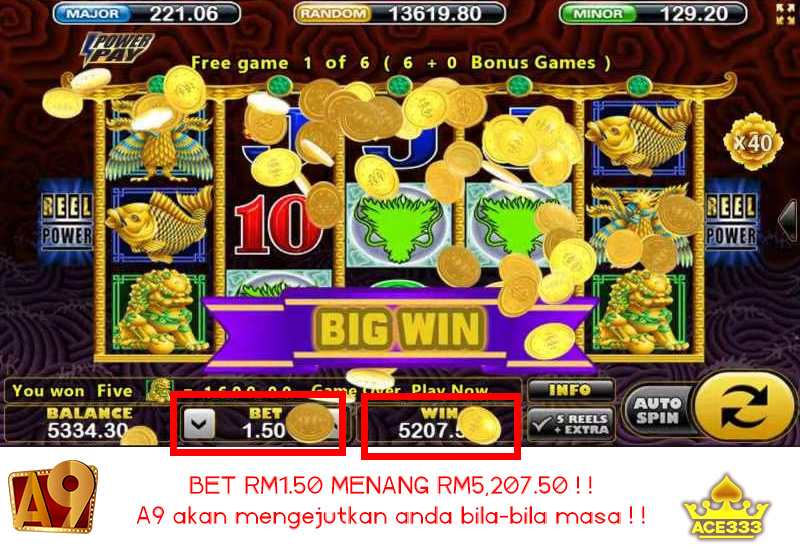 A9play Casino winner | Menang besar | Win RM5207.50 with RM1.50