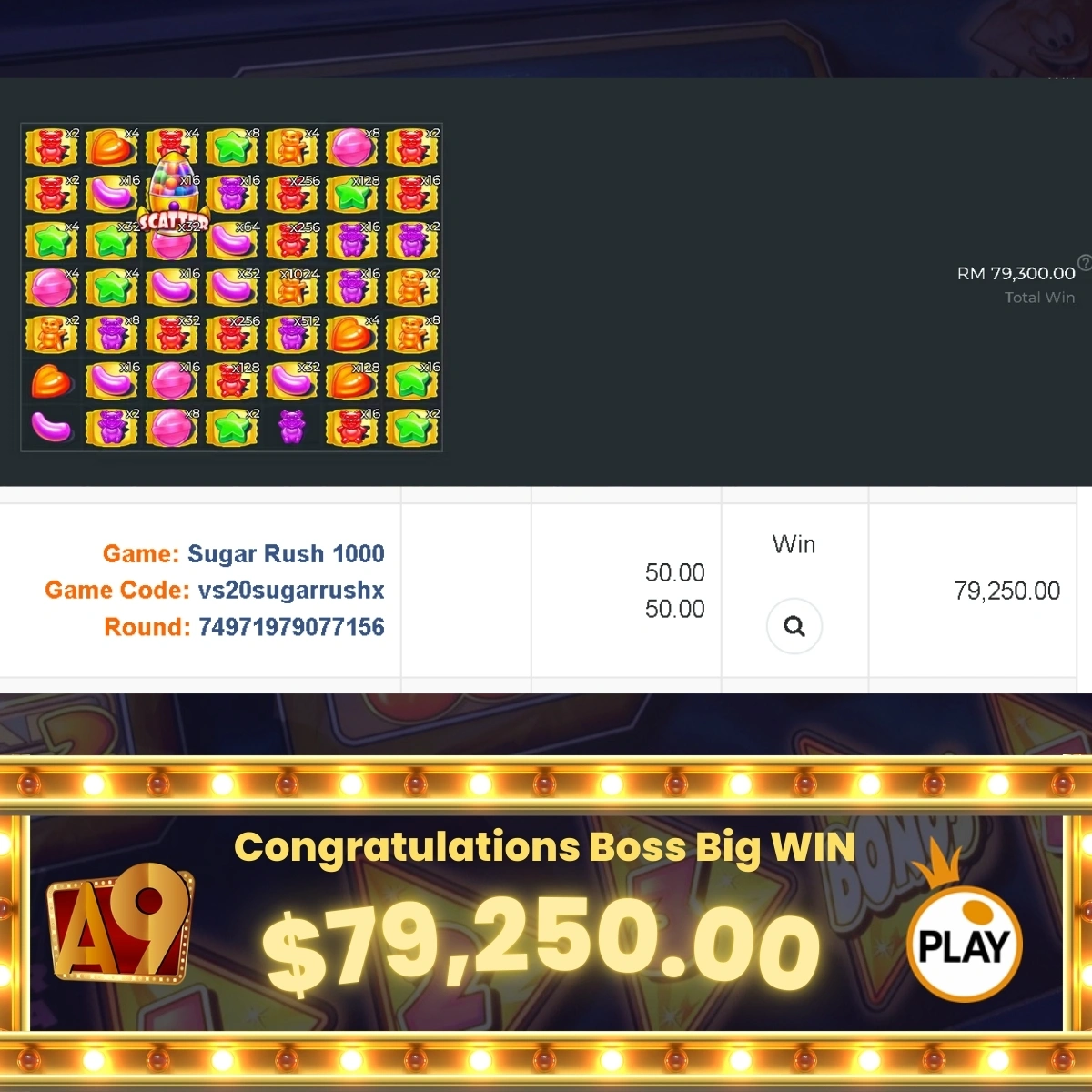 A9today | A9play Casino betting jackpot winner | Menang besar | Win RM12330 with RM18