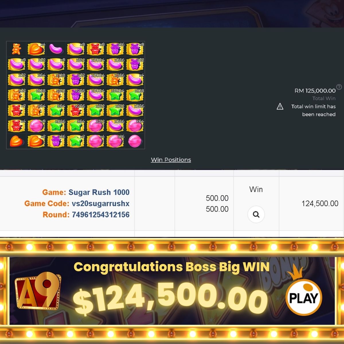 A9today & A9play Casino betting jackpot winner | Menang besar | Win RM18193.76 with RM0.25